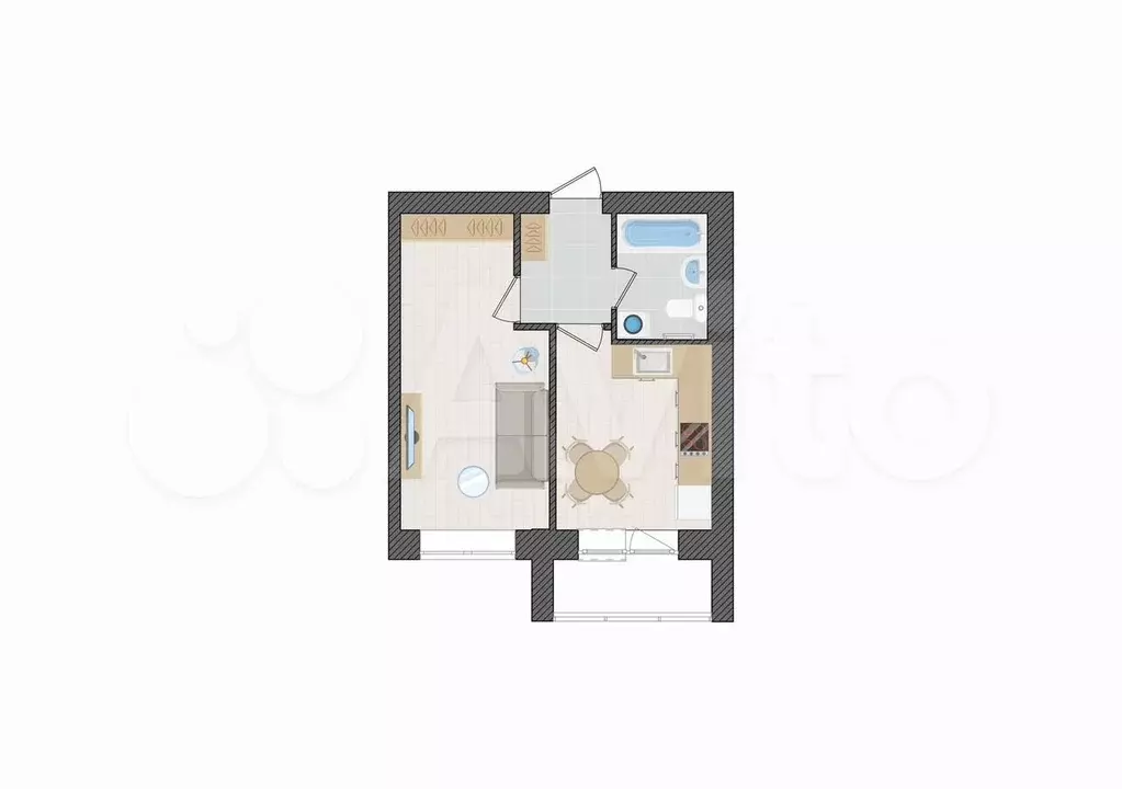 1-к. квартира, 35 м, 3/9 эт. - Фото 0
