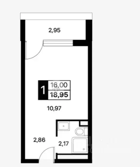 Свободной планировки кв. Крым, Алушта ул. Перекопская, 4 (19.0 м) - Фото 1