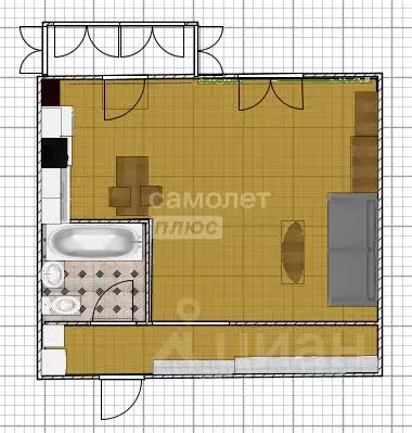 Студия Алтайский край, Бийск Ленинградская ул., 59/2 (28.0 м) - Фото 2