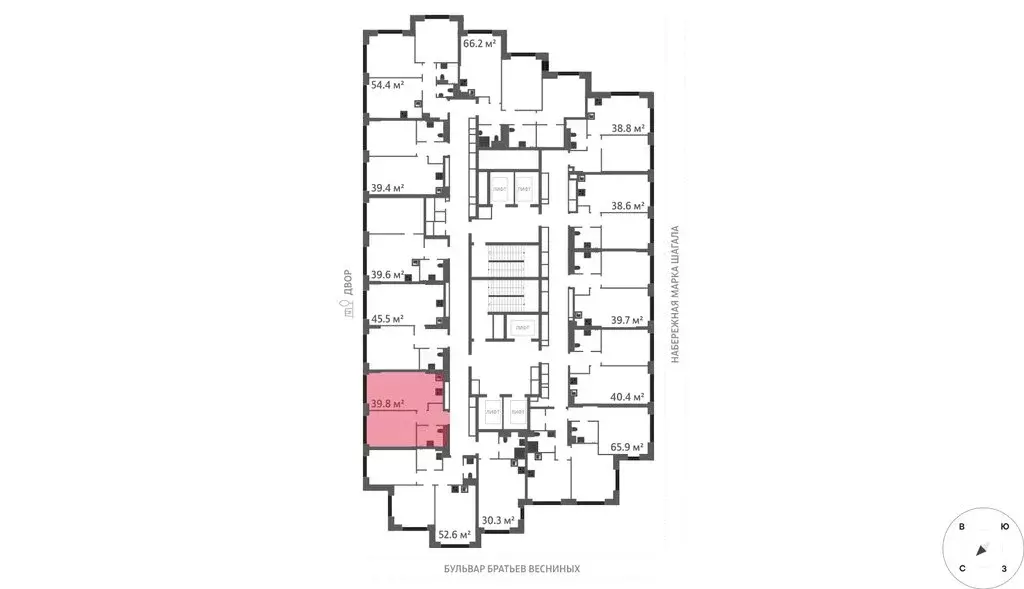 1-комнатная квартира: Москва, ЖК Марк, к3 (39.8 м) - Фото 1