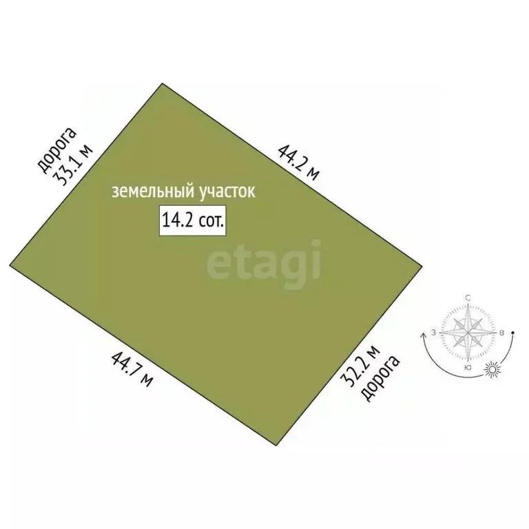 Участок в Кемеровская область, Юрга ул. Тургенева, 99 (14.24 сот.) - Фото 1