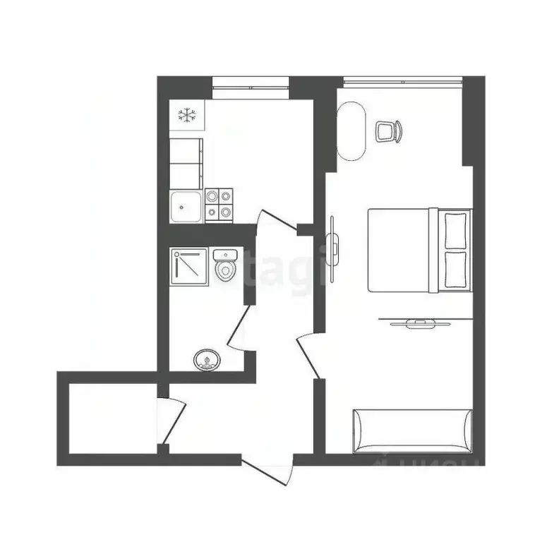 1-к кв. Санкт-Петербург Дунайский просп., 3 (40.0 м) - Фото 1