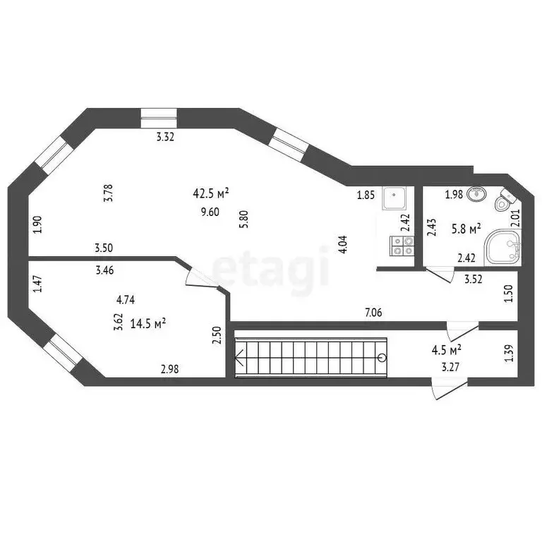 Дом в Тольятти, Озёрный проезд (62.8 м) - Фото 2