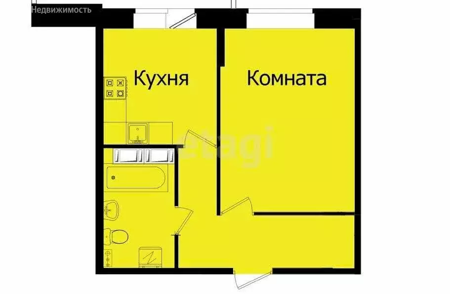 1-комнатная квартира: Казань, улица Братьев Батталовых, 20Ак2 (32 м) - Фото 0