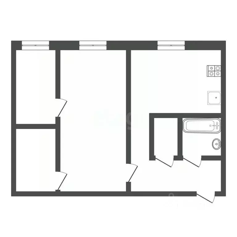2-к кв. Тульская область, Донской ул. Новая, 32 (45.3 м) - Фото 2