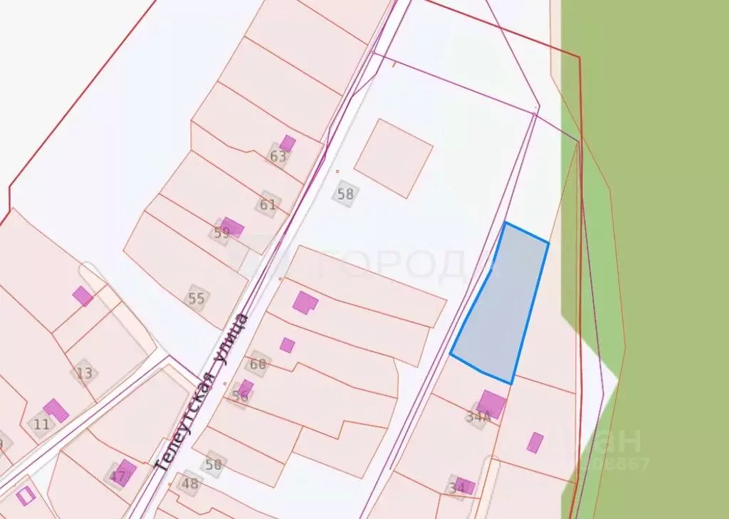 Участок в Кемеровская область, Новокузнецк пос. Телеуты, ул. Посевная ... - Фото 2