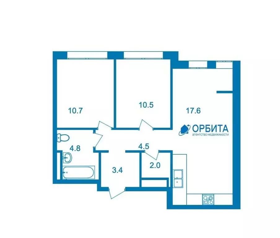 2-комнатная квартира: Тюмень, ул. Тимофея Кармацкого / ул. Евгения ... - Фото 1