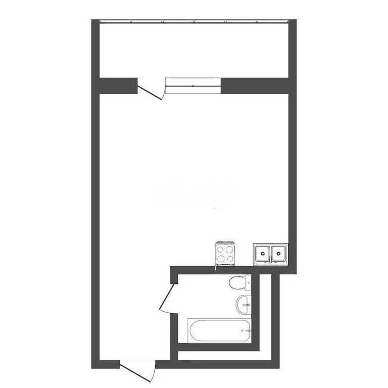 Квартира-студия: Тюмень, Кремлёвская улица, 112к1 (28.3 м) - Фото 1