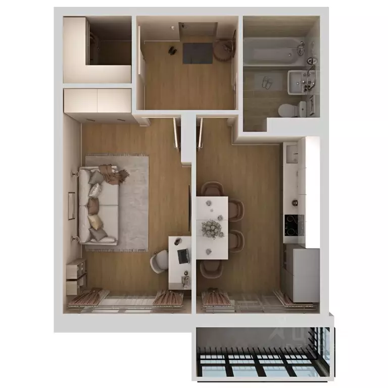 1-к кв. Пермский край, Пермь ул. 3-я Нейвинская, 5 (37.2 м) - Фото 2