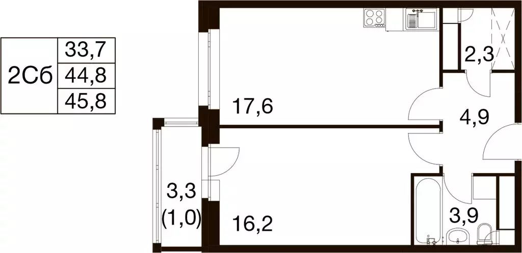 1-комнатная квартира: Балашиха, микрорайон Гагарина, Проектная улица, ... - Фото 1