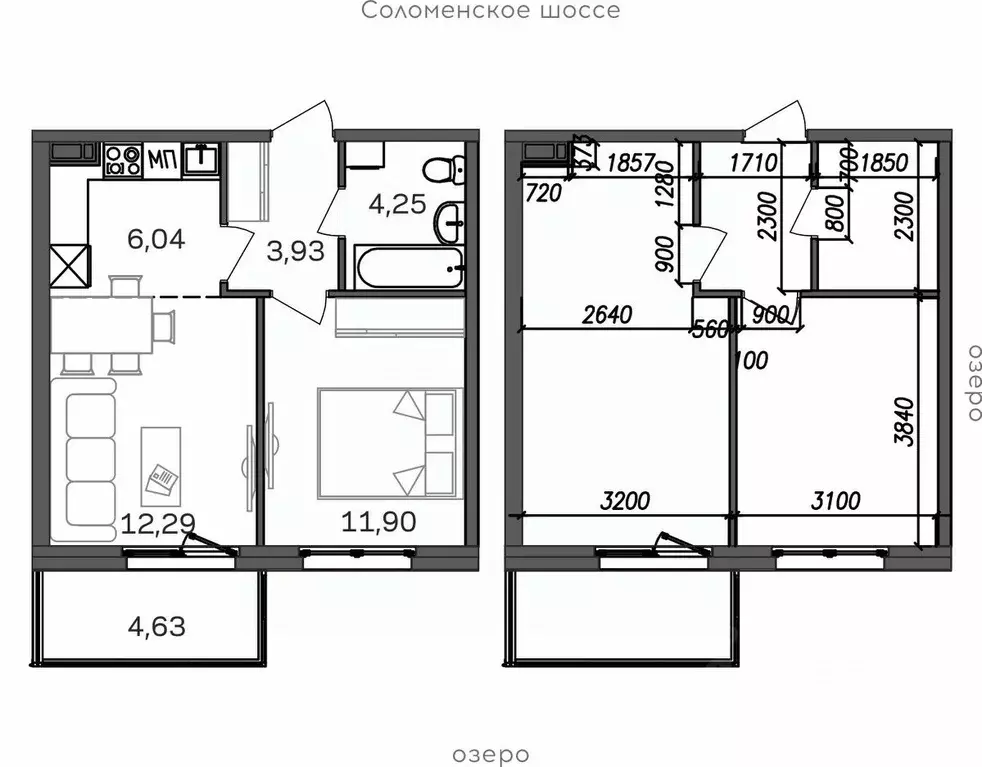 2-к кв. Карелия, Петрозаводск Район Северная промзона, Вороний Наволок ... - Фото 1
