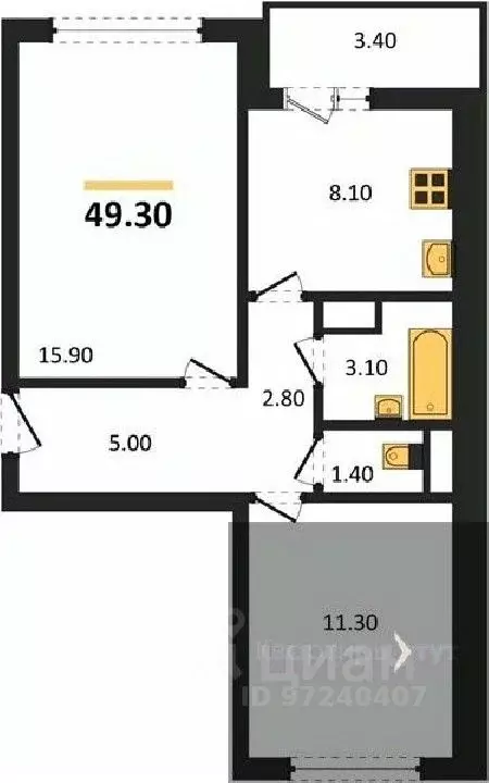 2-к кв. Воронежская область, Воронеж ул. Шибилкина, 9 (49.3 м) - Фото 0