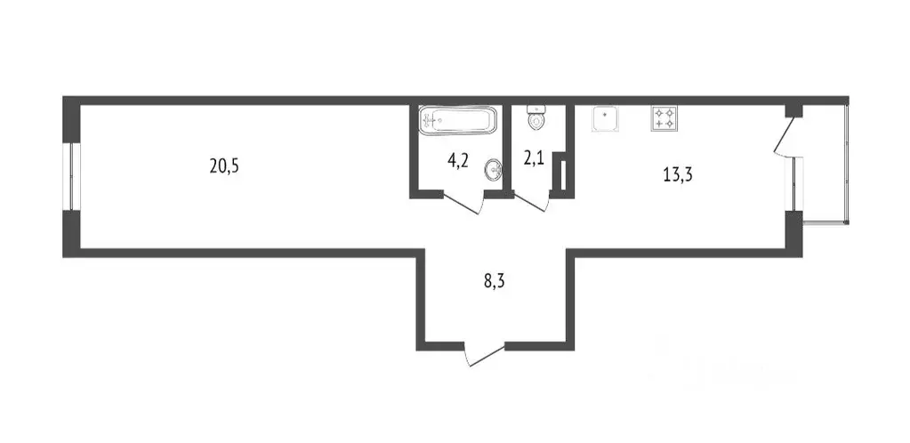 1-к кв. Хакасия, Абакан ул. Серебристая, 29 (47.7 м) - Фото 1