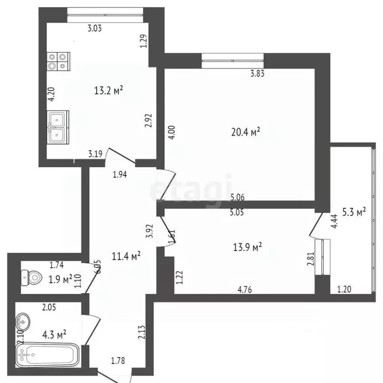 2-к кв. Крым, Ялта ул. Красноармейская, 36Бк2 (70.4 м) - Фото 1