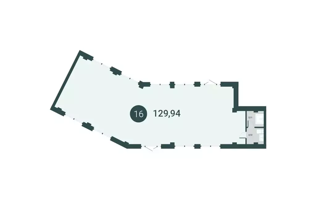 Помещение свободного назначения (129.94 м) - Фото 0
