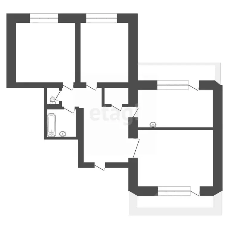 3-к кв. Иркутская область, Ангарск 33-й мкр, 11 (101.0 м) - Фото 1