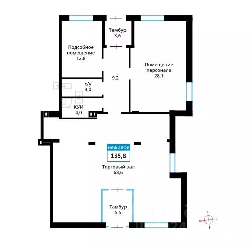 Помещение свободного назначения в Московская область, Красногорск ... - Фото 1