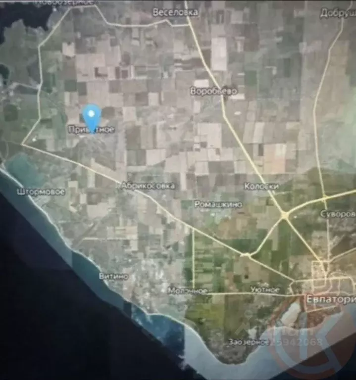 Участок в Крым, Сакский район, Штормовское с/пос, с. Приветное  (6.0 ... - Фото 2