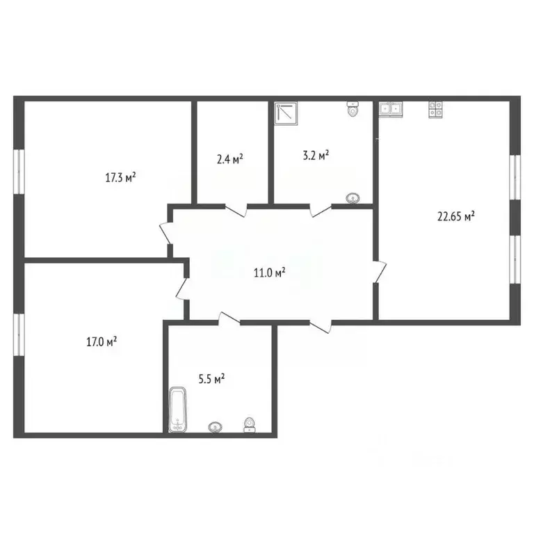 3-к кв. Москва ул. Архитектора Щусева, 3 (74.7 м) - Фото 2