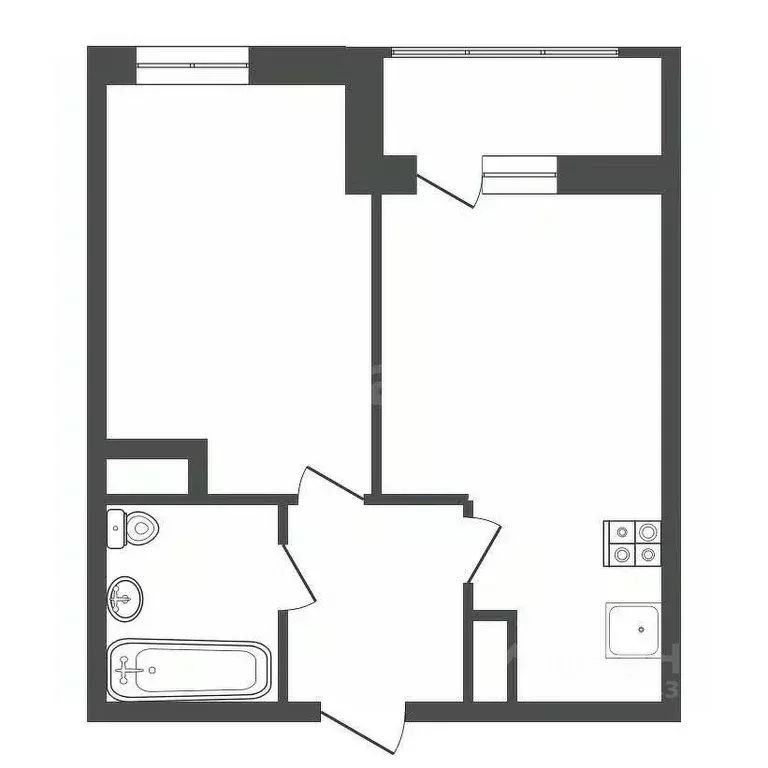 1-к кв. Ленинградская область, Мурино Всеволожский район, ул. Шоссе в ... - Фото 2