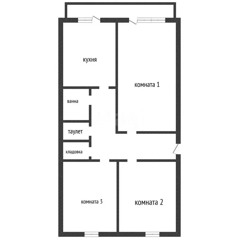 3-комнатная квартира: деревня Крюки, улица Космонавтов, 15 (58 м) - Фото 1