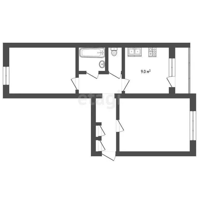 2-комнатная квартира: Ярославль, улица Зелинского, 4 (49.7 м) - Фото 0