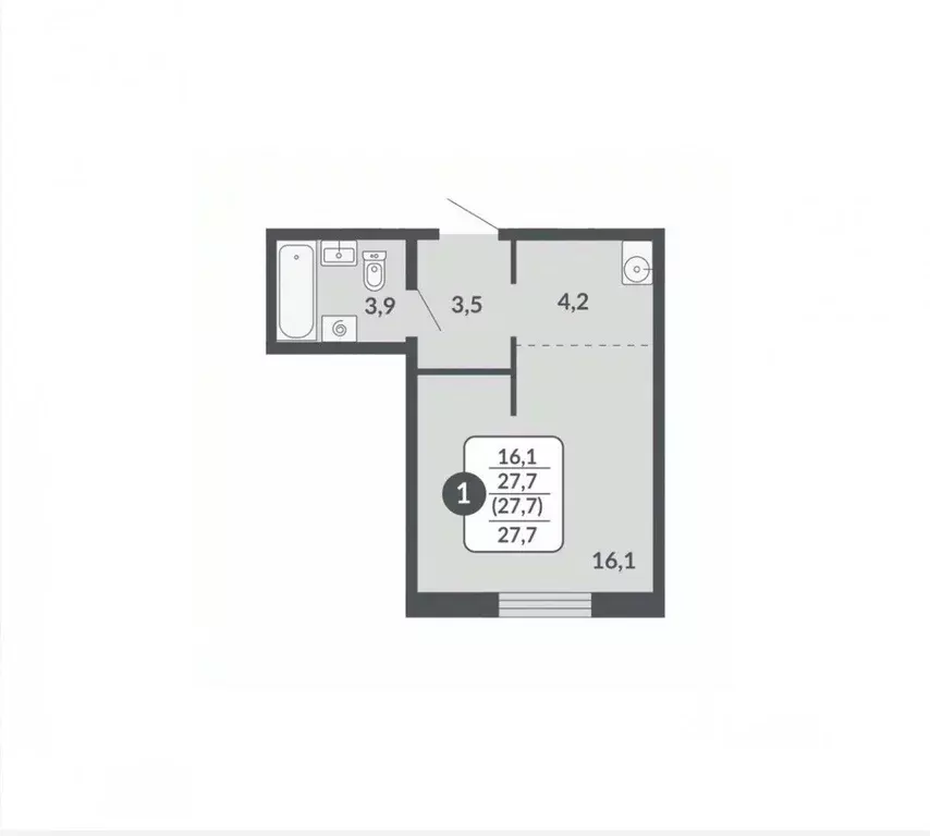 Студия Кировская область, Киров Московская ул., 211 (27.7 м) - Фото 0