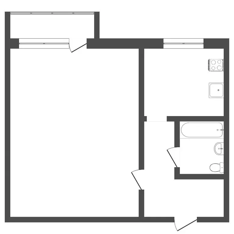 1-комнатная квартира: Тюмень, улица Республики, 164 (30 м) - Фото 0