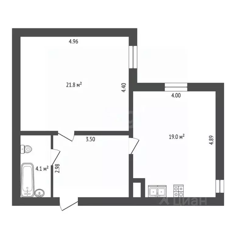 2-к кв. Санкт-Петербург Тургеневский пер., 5 (54.6 м) - Фото 2