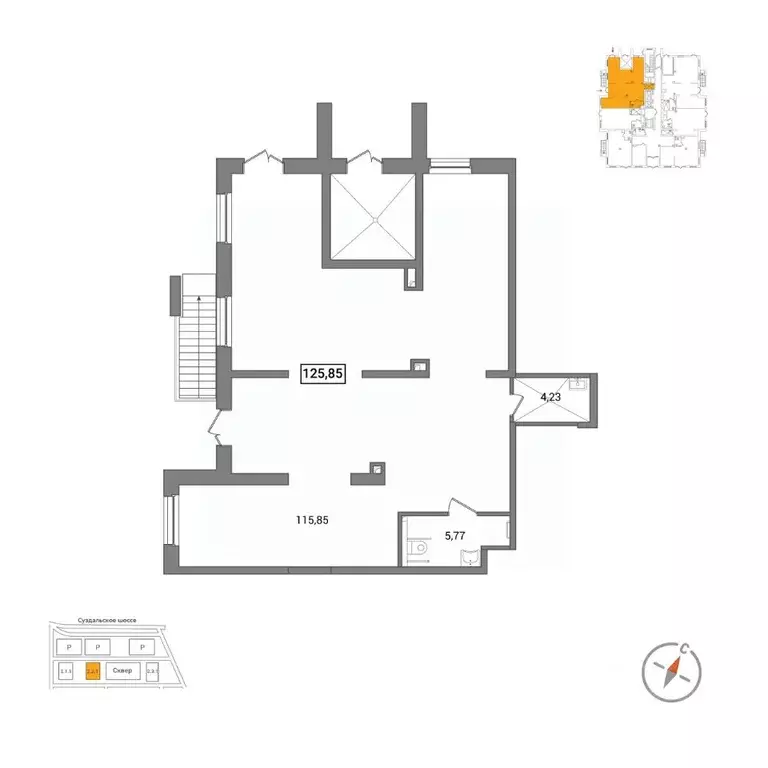 Торговая площадь в Санкт-Петербург ш. Суздальское, 20к2 (126 м) - Фото 0
