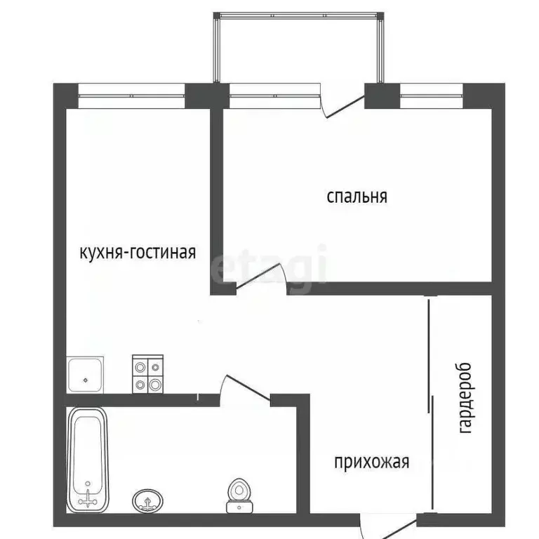 1-к кв. Ростовская область, Ростов-на-Дону ул. Нансена, 109/6 (37.0 м) - Фото 1