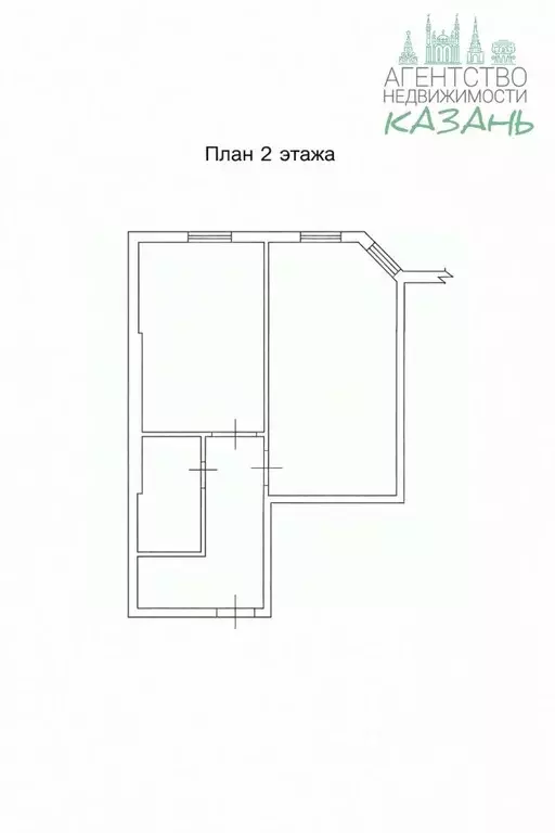 1-к кв. Татарстан, Пестречинский район, Богородское с/пос, д. Куюки, ... - Фото 2