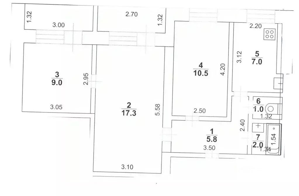 3-к кв. Саратовская область, Вольск Краснооктябрьская ул., 42 (52.6 м) - Фото 1