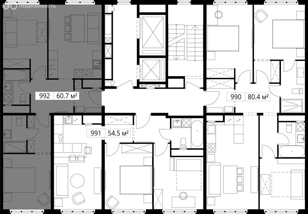 2-комнатная квартира: деревня Сапроново, микрорайон Купелинка, квартал ... - Фото 2