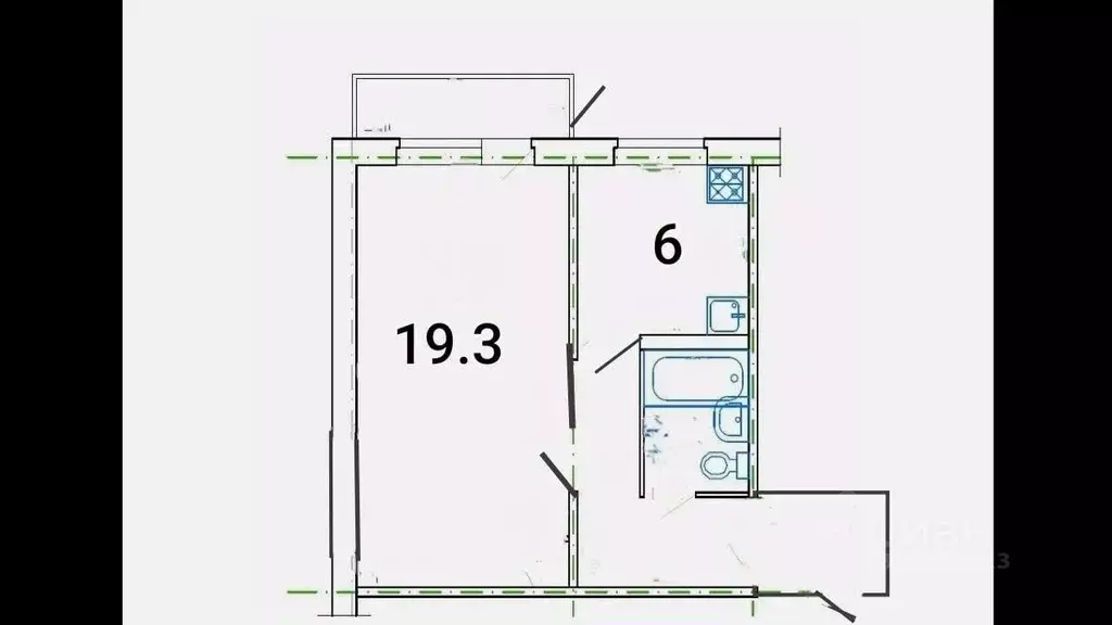 1-к кв. Севастополь ул. Хрусталева, 17 (32.8 м) - Фото 2