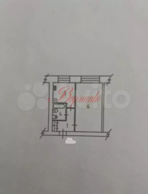 1-к. квартира, 30 м, 1/5 эт. - Фото 0