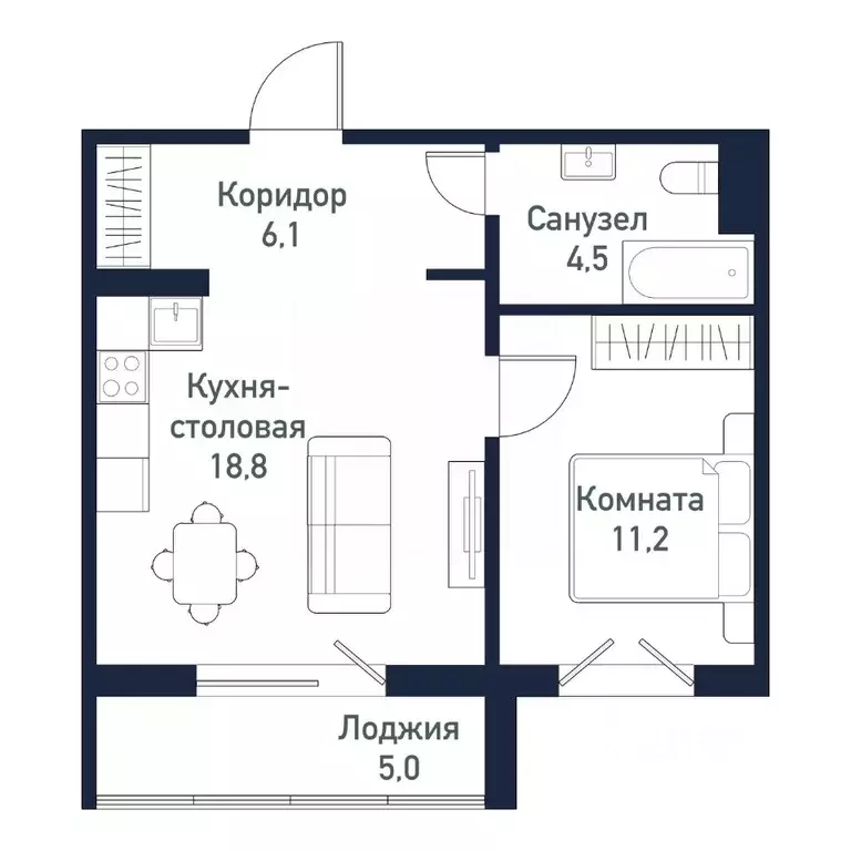 1-к кв. Челябинская область, Челябинский городской округ, пос. ... - Фото 0