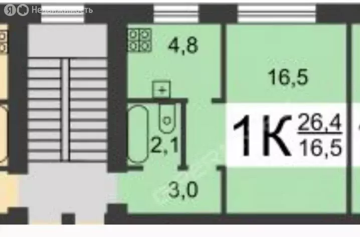1-комнатная квартира: Нижний Новгород, микрорайон Мончегорский, ... - Фото 1