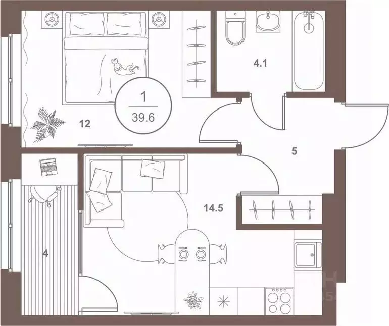 1-к кв. Пензенская область, Пенза Арбеково жилрайон, Дальнее Арбеково ... - Фото 2