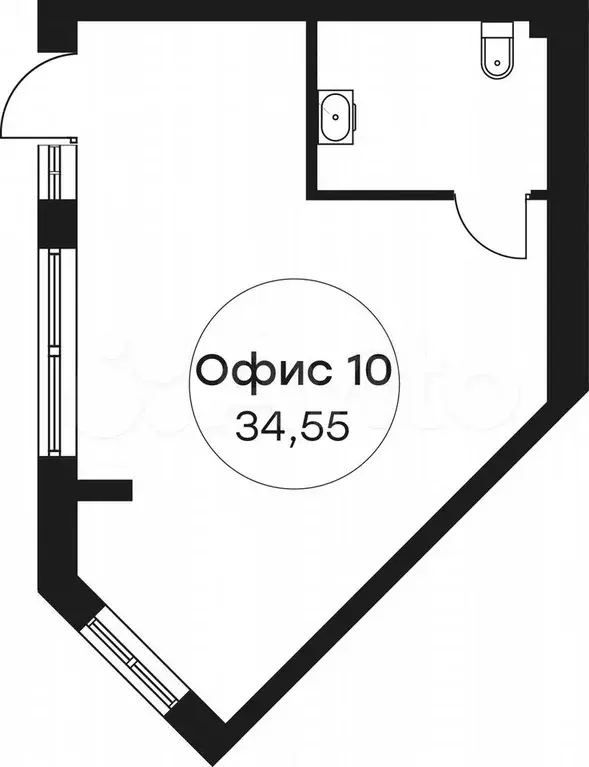 Офис, 34.55 м - Фото 0