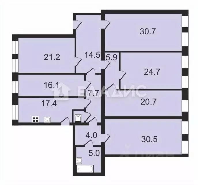 6-к кв. Санкт-Петербург Большая Московская ул., 1-3 (198.3 м) - Фото 1