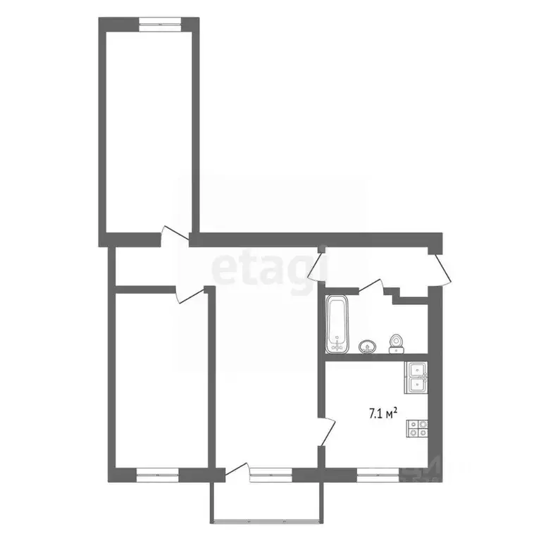 3-к кв. Ростовская область, Таганрог ул. Пальмиро Тольятти, 18 (55.4 ... - Фото 1