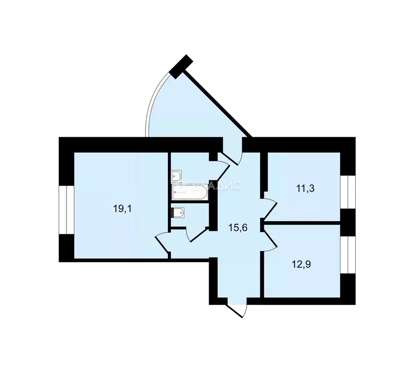 2-к кв. Владимирская область, Владимир ул. Хирурга Орлова, 2б (64.2 м) - Фото 1