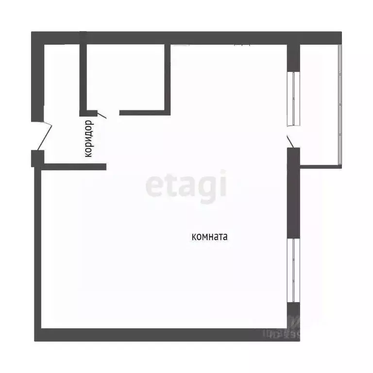 Студия Бурятия, Улан-Удэ 104-й мкр, 1/1 (33.5 м) - Фото 1