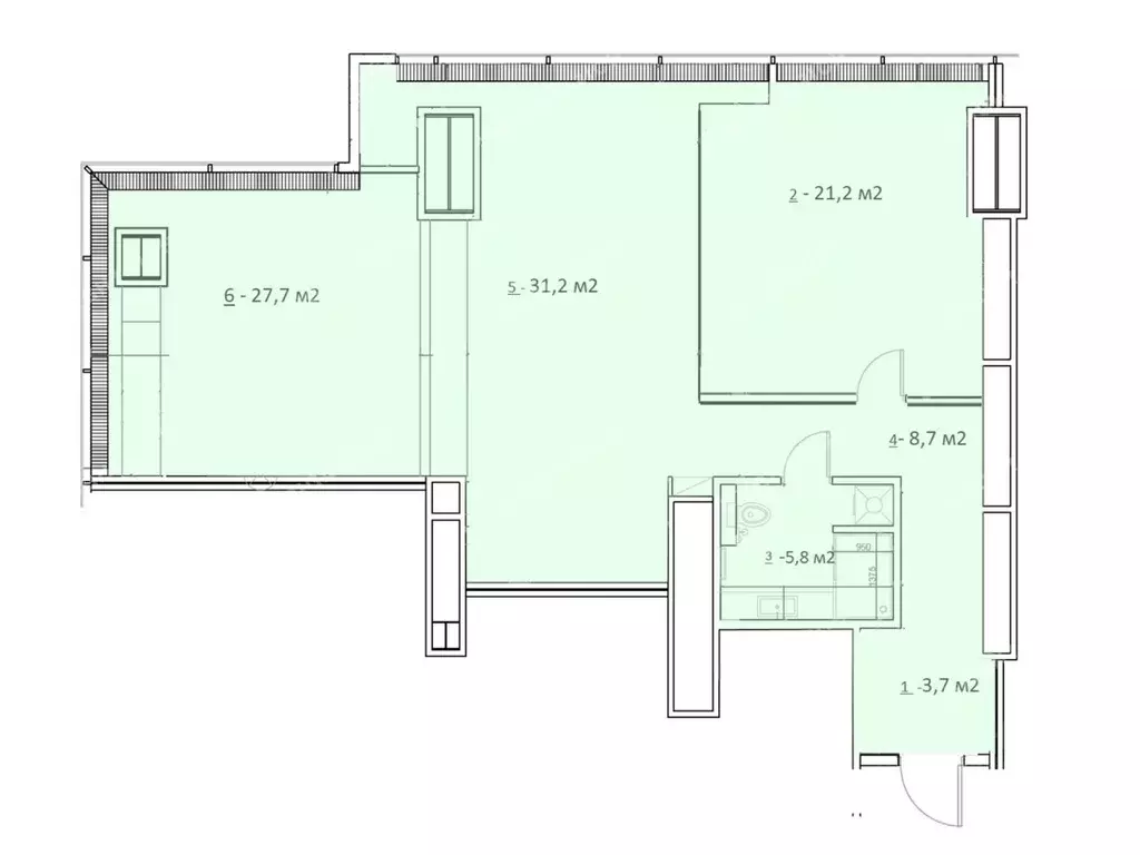 Офис в Москва 2-я Брестская ул., 6 (100 м) - Фото 1