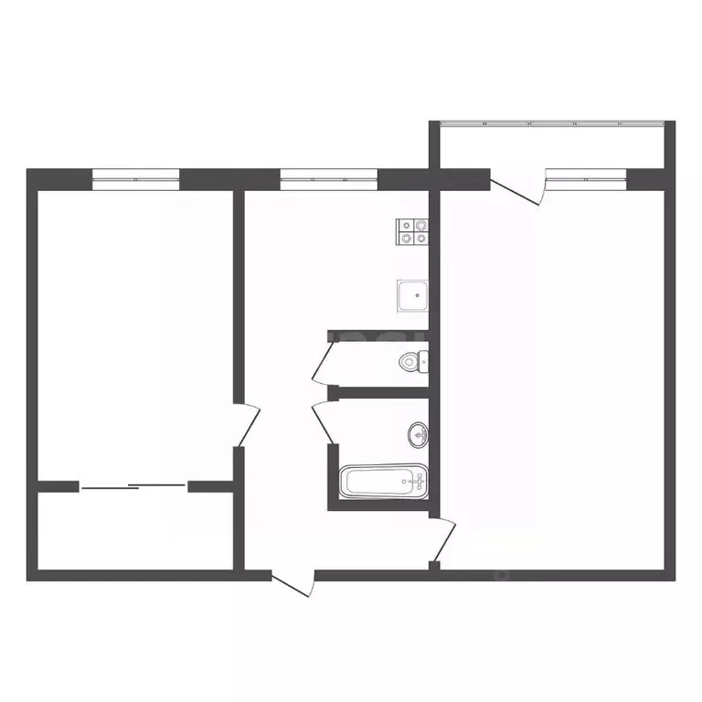 2-к кв. Тульская область, Богородицк Спортивная ул., 29 (44.6 м) - Фото 2