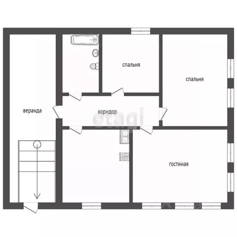 Дом в Челябинская область, Троицкий муниципальный округ, пос. Ясные ... - Фото 1