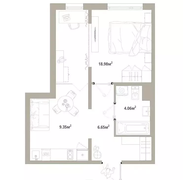 1-комнатная квартира: городской посёлок Новоселье, Невская улица, 11/1 ... - Фото 1