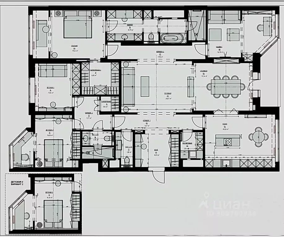 5-к кв. Москва Минская ул., 1ГК1 (193.3 м) - Фото 0