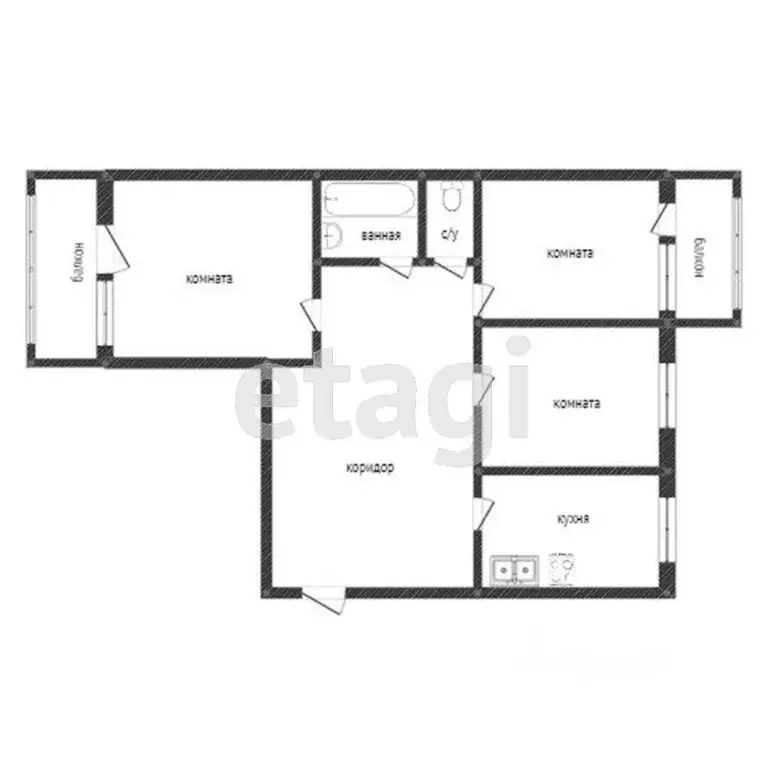 3-к кв. Свердловская область, Нижний Тагил Черноисточинское ш., 54 ... - Фото 2